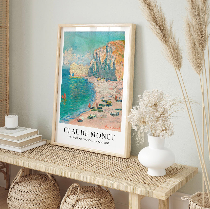 Claude Monet 'The Beach' Art Print - High-Quality Premium Wall Art Decor Sticker