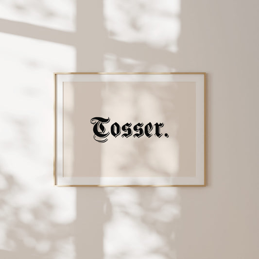 Tosser | Landscape | Black and Cream | Art Print - High-Quality Premium Wall Art Decor Sticker