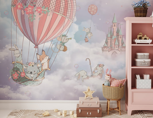 Dreamy Sky, Hot Air Balloons and Animals