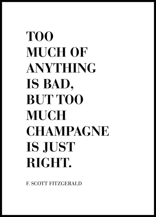 Watercolor champagne is just right poster for nursery and home wall decor.