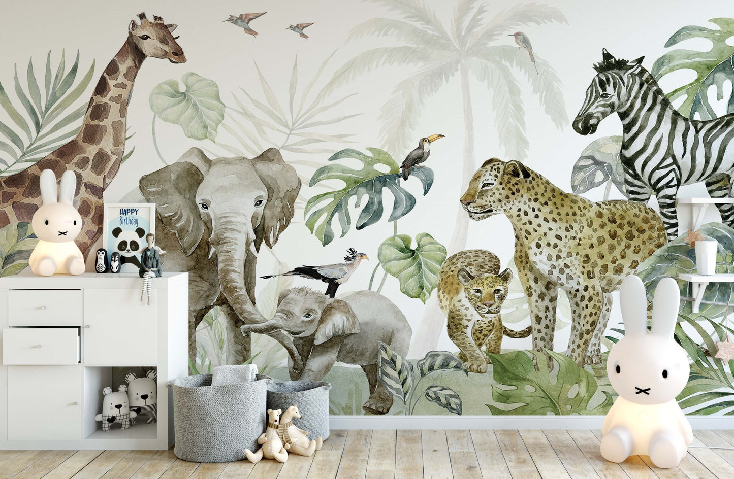 Jungle Animals Wall Mural