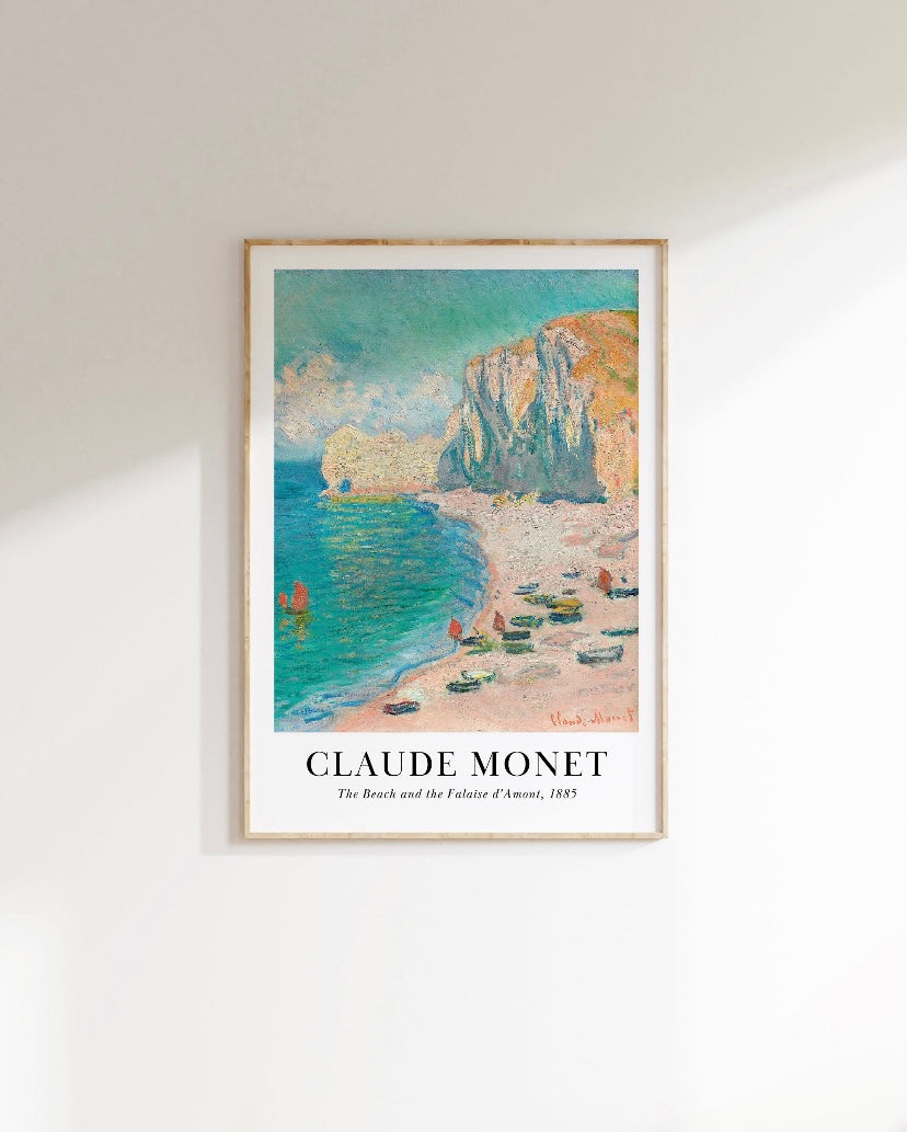 Claude Monet 'The Beach' Art Print - High-Quality Premium Wall Art Decor Sticker