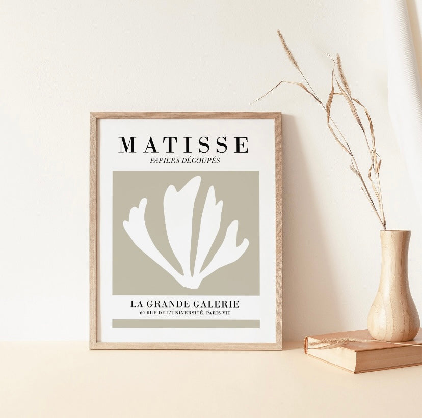 Set of Six Neutral Gallery Wall Prints by Henri Matisse - High-Quality Premium Wall Art Decor Sticker
