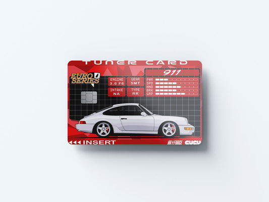 911 Tuner Card Design | Credit Card Sticker | Small Chip | Credit Card Skin