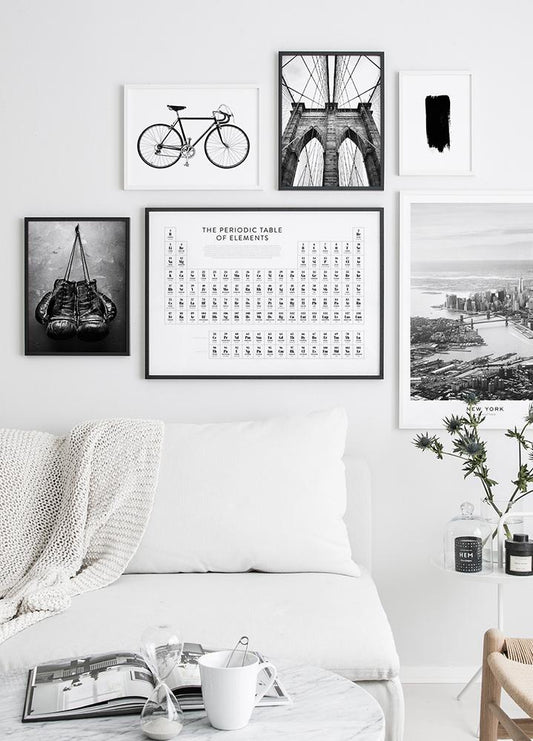 Watercolor bike poster for nursery and home wall decor.