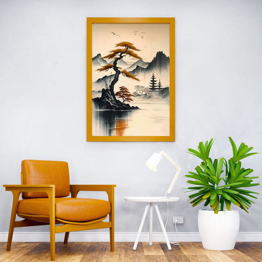 A Japanese tree Landscape Asian Style Poster | Wall Art for Home & Office | High-Quality Print