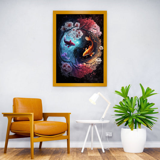 A Yin and Yang Journey Asian Style Poster | Wall Art for Home & Office | High-Quality Print