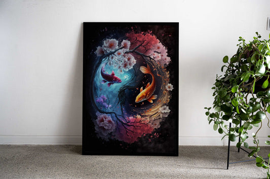 A Yin and Yang Journey Asian Style Poster | Wall Art for Home & Office | High-Quality Print