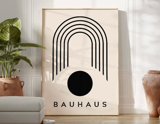 Six-Piece Bauhaus Geometric Wall Art Collection