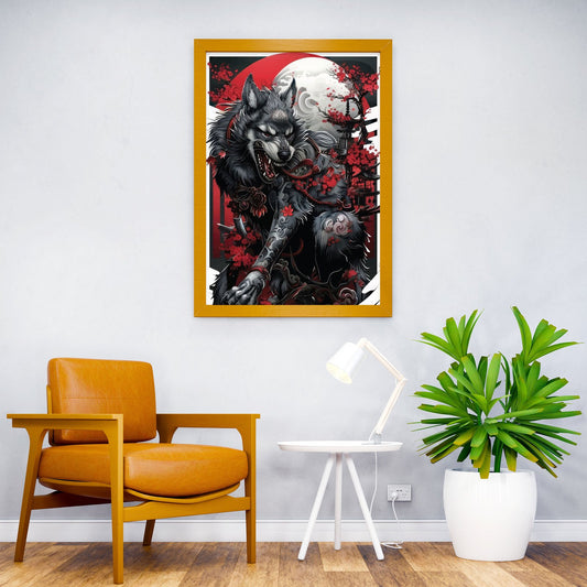 AESTHETIC JAPANESE WOLF Asian Style Poster | Wall Art for Home & Office | High-Quality Print
