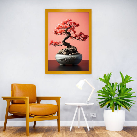 Abstract Bonsai Tree Art Asian Style Poster | Wall Art for Home & Office | High-Quality Print
