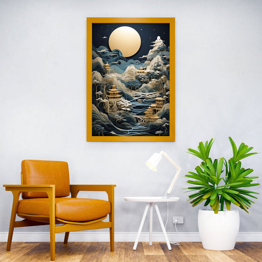 Abstract Bonsai Tree Asian Style Poster | Wall Art for Home & Office | High-Quality Print