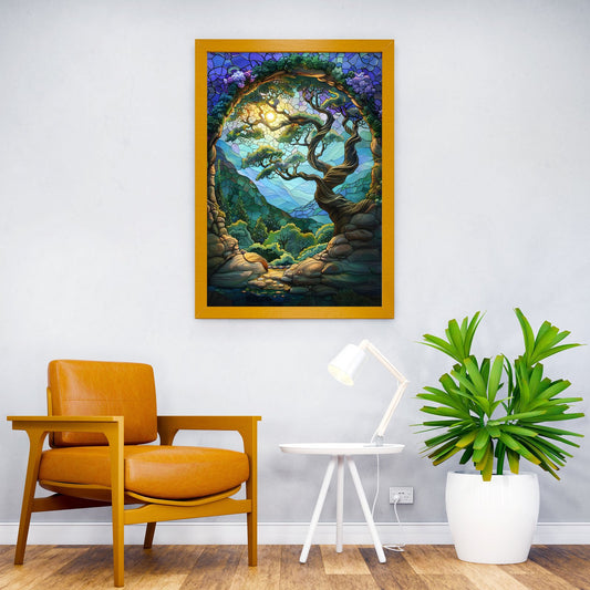 Abstract Fantasy of Bonsai Asian Style Poster | Wall Art for Home & Office | High-Quality Print