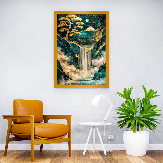 Abstract Fuji mount art Asian Style Poster | Wall Art for Home & Office | High-Quality Print