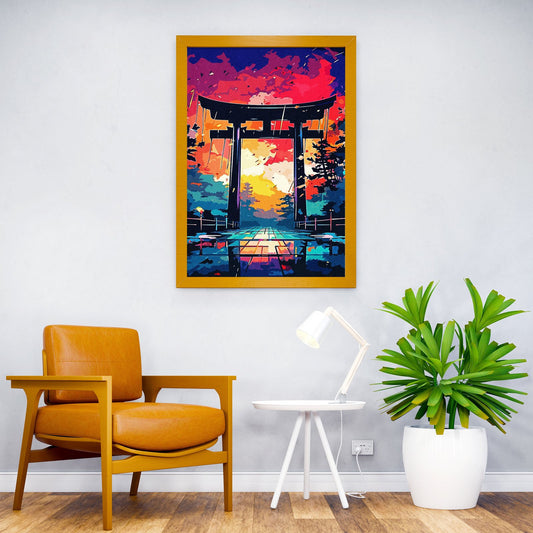 Abstract Gate Torii Asian Style Poster | Wall Art for Home & Office | High-Quality Print