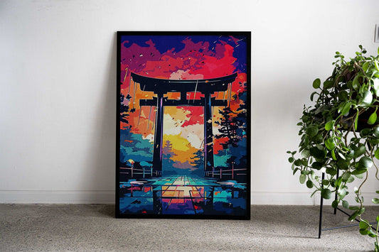 Abstract Gate Torii Asian Style Poster | Wall Art for Home & Office | High-Quality Print