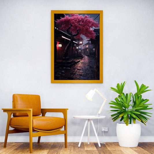 Abstract Japan Dark Alley Asian Style Poster | Wall Art for Home & Office | High-Quality Print