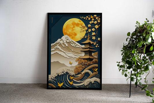 Abstract Japanese Landscap Asian Style Poster | Wall Art for Home & Office | High-Quality Print