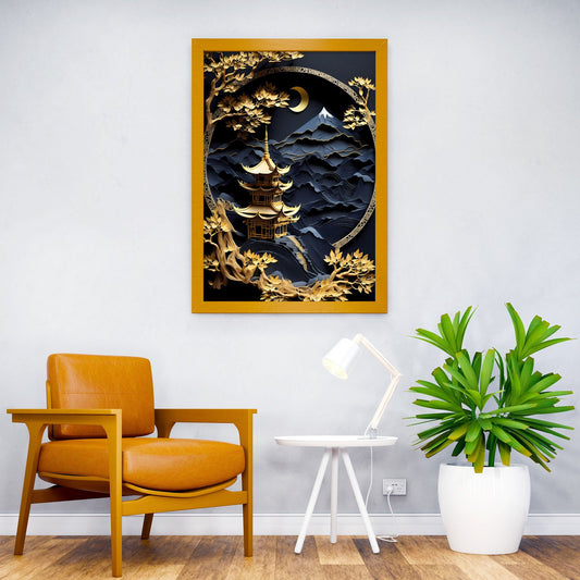 Abstract Japanese Nature Asian Style Poster | Wall Art for Home & Office | High-Quality Print