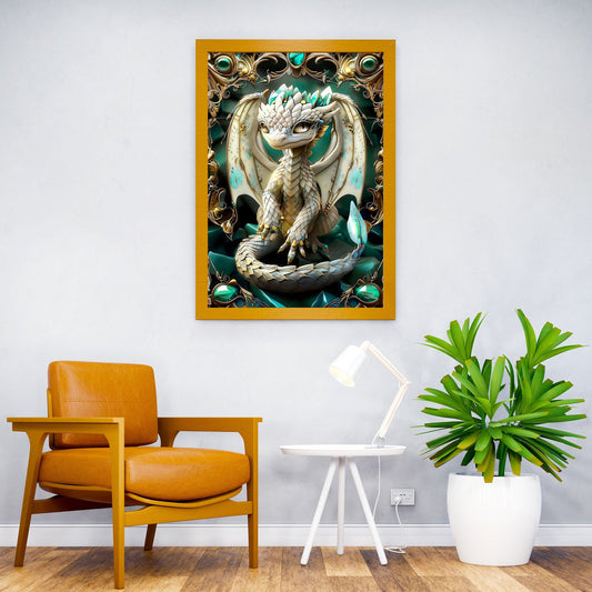 Abstract Kintsugi Dragon Asian Style Poster | Wall Art for Home & Office | High-Quality Print