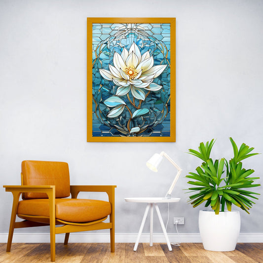 Abstract Lotus Kintsugi Asian Style Poster | Wall Art for Home & Office | High-Quality Print