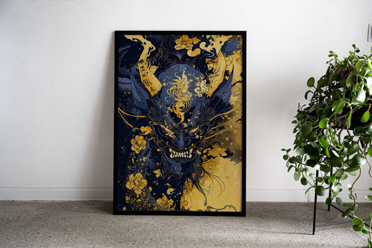 Abstract Mask Japan Asian Style Poster | Wall Art for Home & Office | High-Quality Print