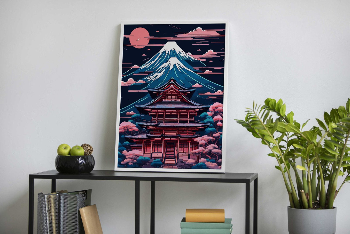 Abstract Neon Mount Fuji 1 Asian Style Poster | Wall Art for Home & Office | High-Quality Print