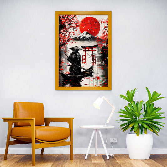 Abstract Samurai oil painting style Asian Style Poster | Wall Art for Home & Office | High-Quality Print