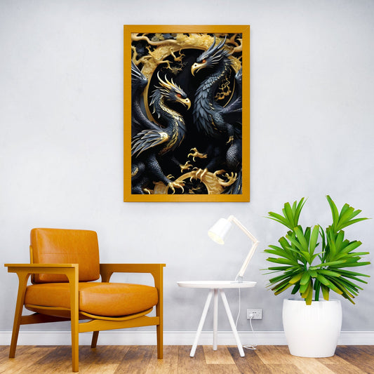 Abstract dragon Asian Style Poster | Wall Art for Home & Office | High-Quality Print