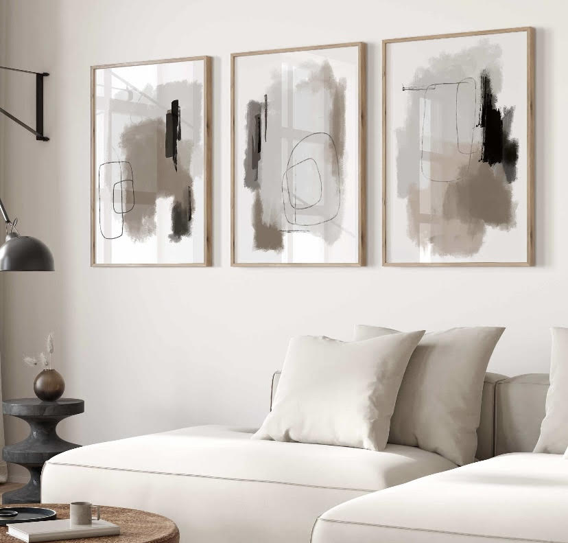 Abstract Neutral Art Print Collection