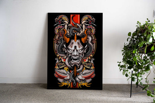 Ace of Spades Asian Style Poster | Wall Art for Home & Office | High-Quality Print