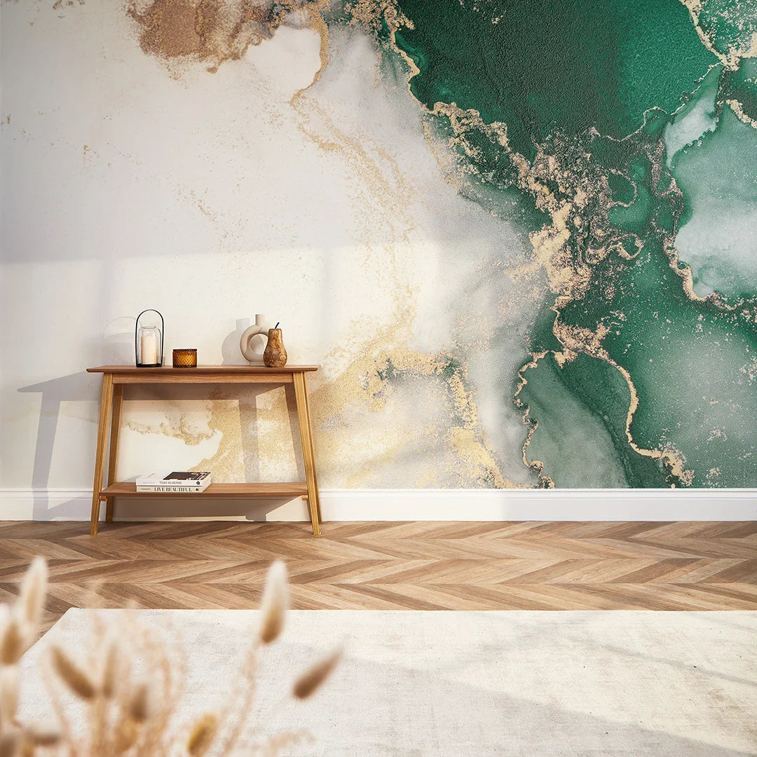 Emerald and Gold Amalfi Mural