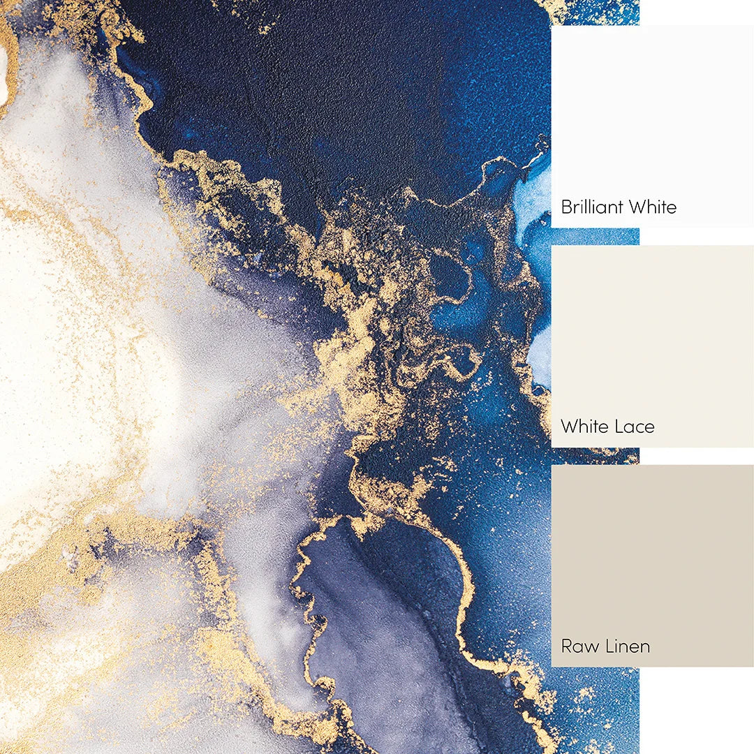 Navy and Gold Amalfi Mural