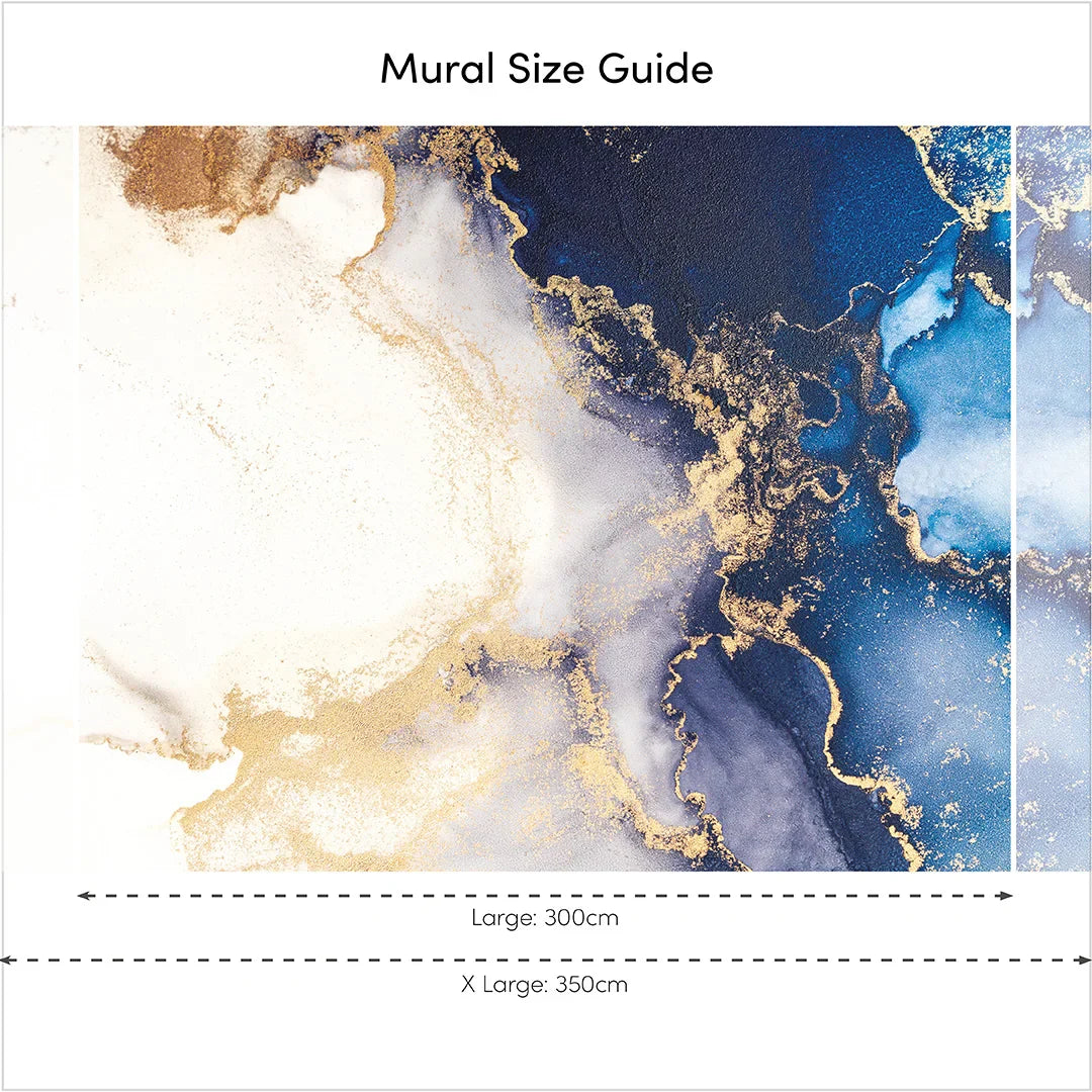 Navy and Gold Amalfi Mural