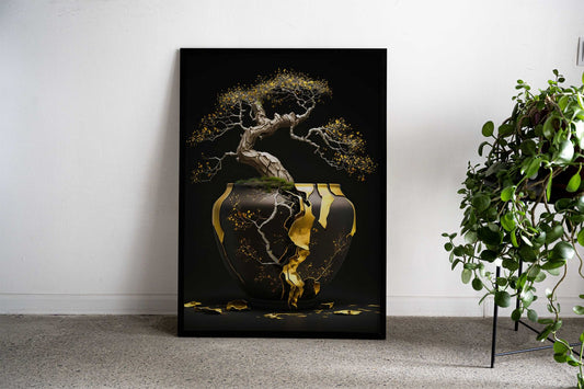 Amazing Abstract Bonsai Asian Style Poster | Wall Art for Home & Office | High-Quality Print