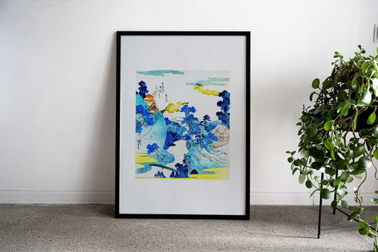 An Evening View of Mt Fuji Asian Style Poster | Wall Art for Home & Office | High-Quality Print