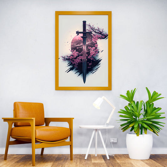 Ancient Katana Asian Style Poster | Wall Art for Home & Office | High-Quality Print