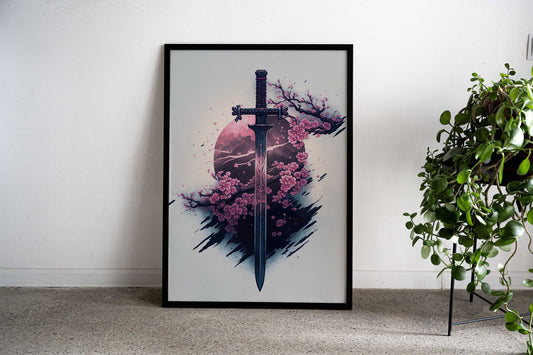 Ancient Katana Asian Style Poster | Wall Art for Home & Office | High-Quality Print