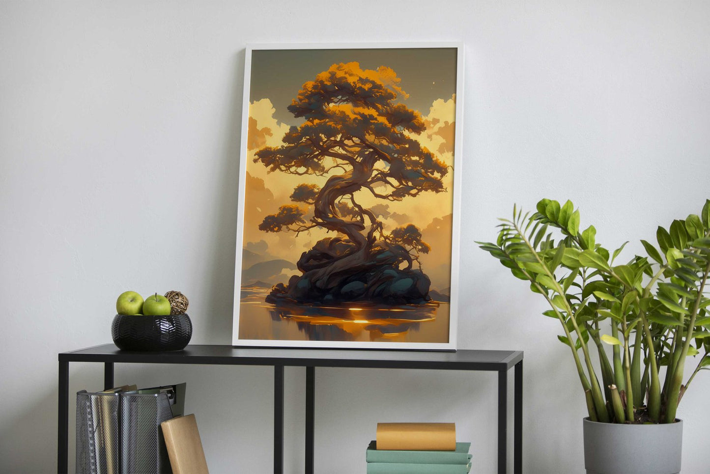 Ancient Tree on Island Asian Style Poster | Wall Art for Home & Office | High-Quality Print