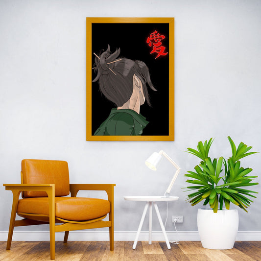 Anime Character with Bun Asian Style Poster | Wall Art for Home & Office | High-Quality Print