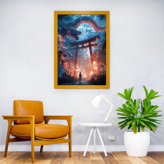 Anime Dragon's Gate Encounter Asian Style Poster | Wall Art for Home & Office | High-Quality Print