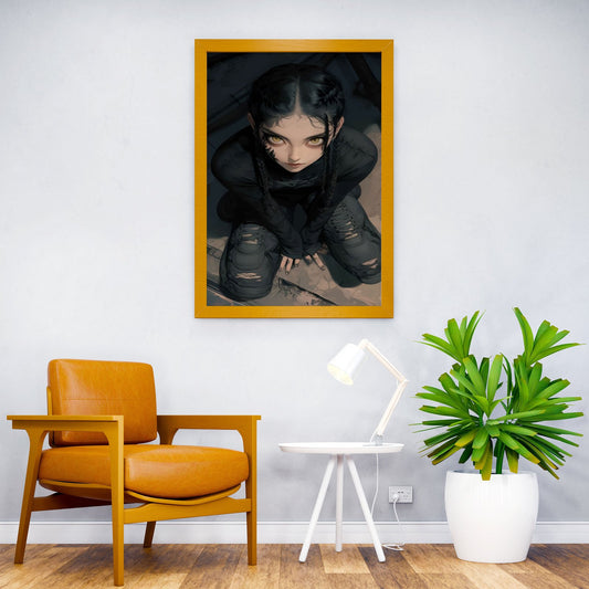 Anime Girl with Braids Asian Style Poster | Wall Art for Home & Office | High-Quality Print