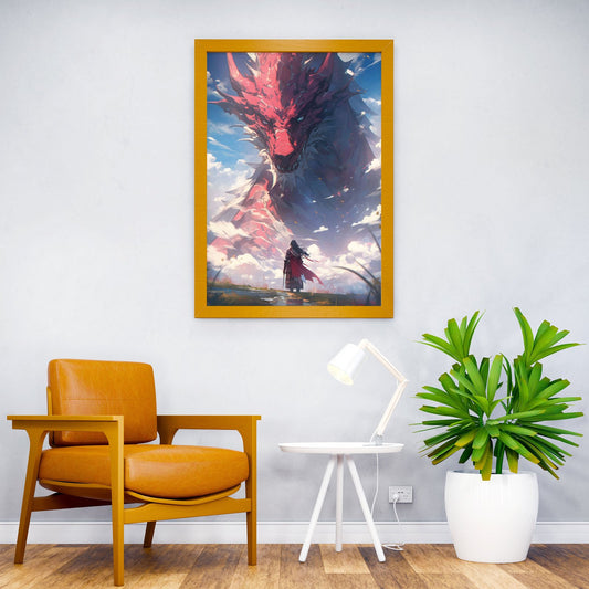 Anime Samurai Dragon Asian Style Poster | Wall Art for Home & Office | High-Quality Print