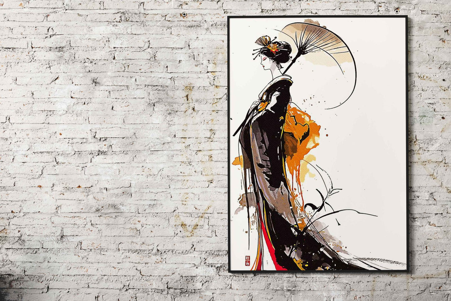 Art Geisha Asian Style Poster | Wall Art for Home & Office | High-Quality Print