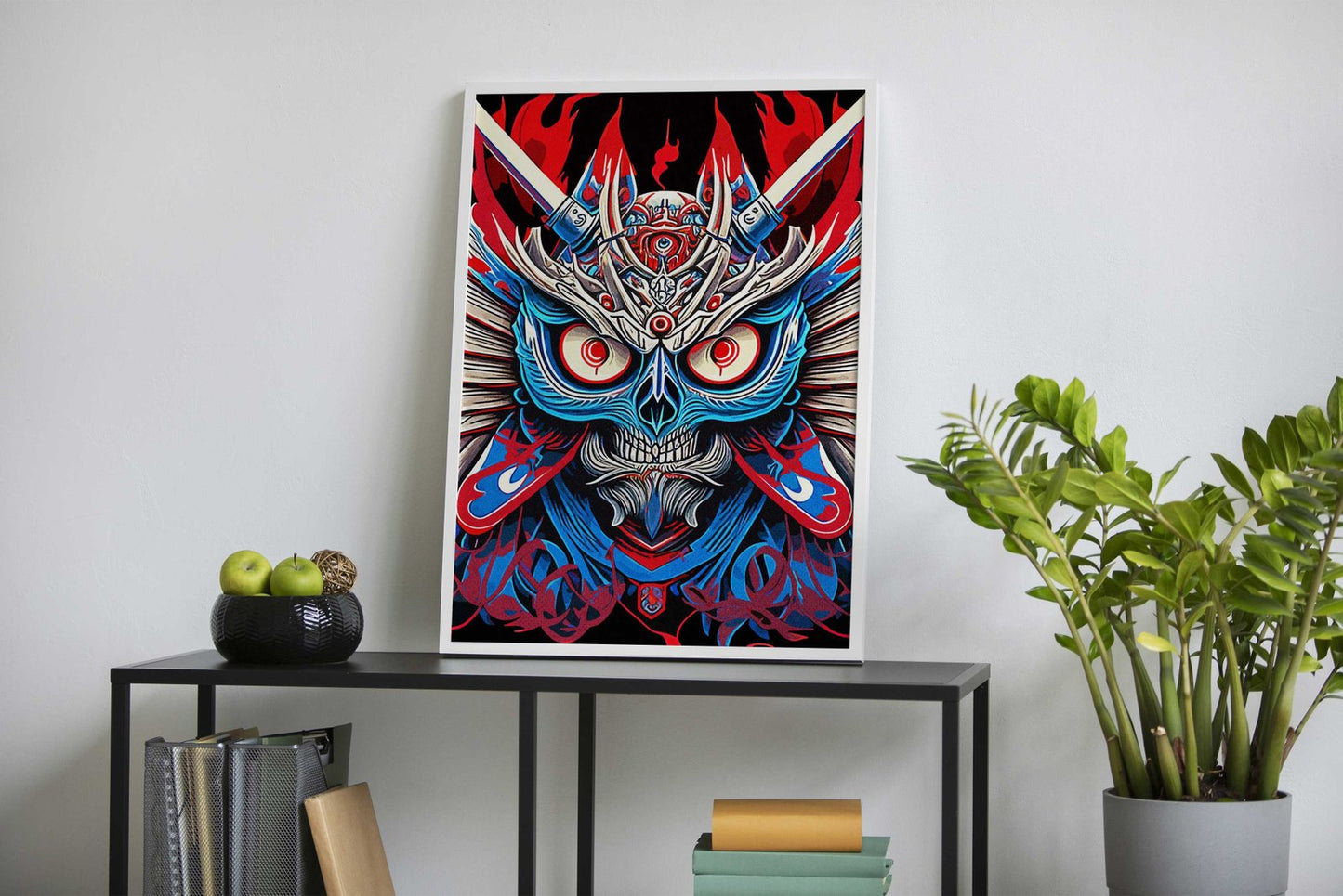 Art Owl Samurai Asian Style Poster | Wall Art for Home & Office | High-Quality Print
