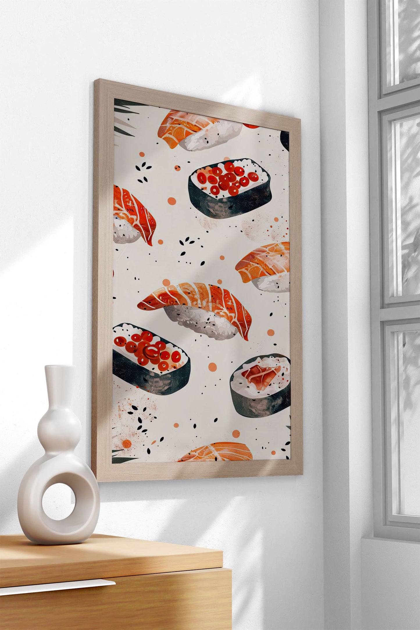 Artistic Sushi Arrangement Asian Style Poster | Wall Art for Home & Office | High-Quality Print