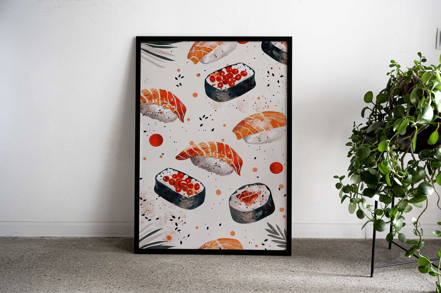 Artistic Sushi Arrangement Asian Style Poster | Wall Art for Home & Office | High-Quality Print