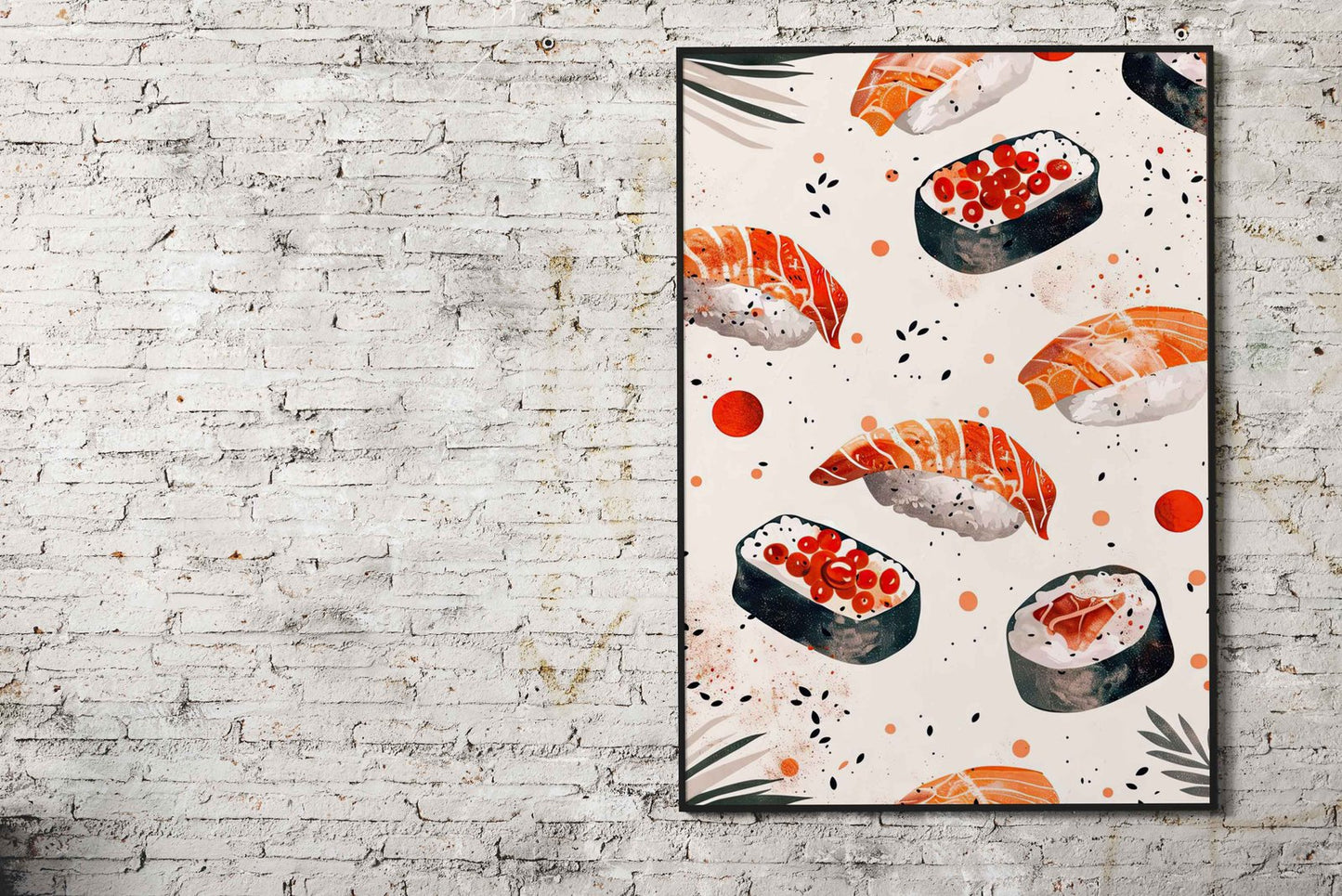 Artistic Sushi Arrangement Asian Style Poster | Wall Art for Home & Office | High-Quality Print