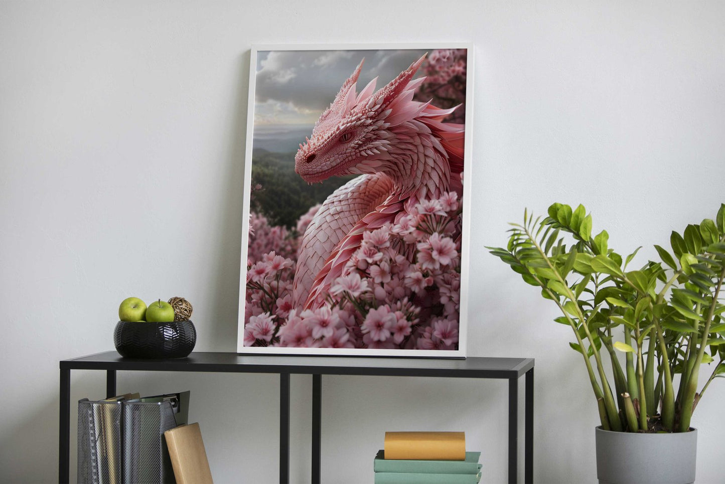 Asian Blossom Dragon Art Asian Style Poster | Wall Art for Home & Office | High-Quality Print