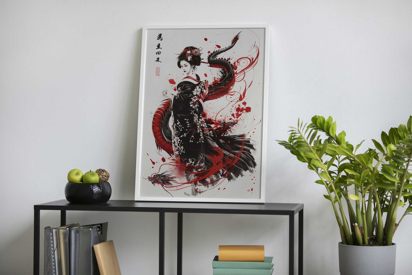 Asian Dragon Geisha Asian Style Poster | Wall Art for Home & Office | High-Quality Print